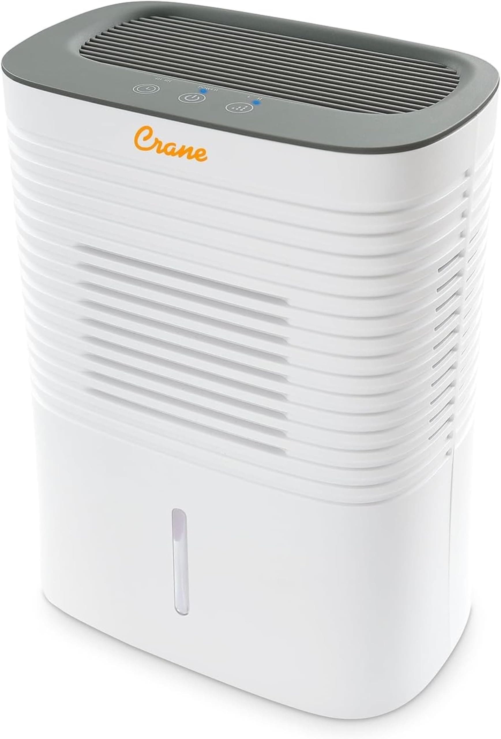 Crane Compact Dehumidifier for 300 Sq Ft Rooms, 0.5 Gallon Tank, For Basements, Bedrooms, Offices, Portable Dehumidifier, Auto Shut-Off, Whisper Quiet