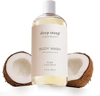 Deep Steep Body Wash with Hyaluronic Acid for Optimal Skin Hydration 17oz (Pure Coconut)