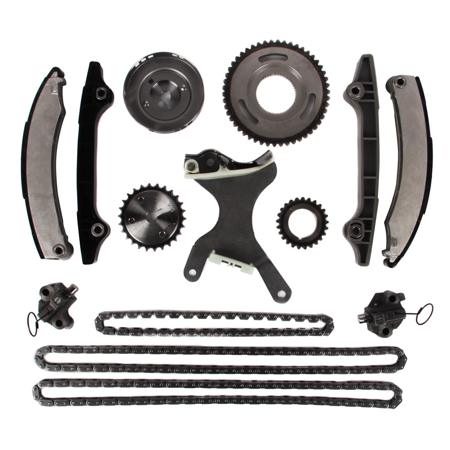 MOTORMAN Timing Chain Kit, Includes Replacement Chains, Gears, Guides, and Tensioners - 14 pc