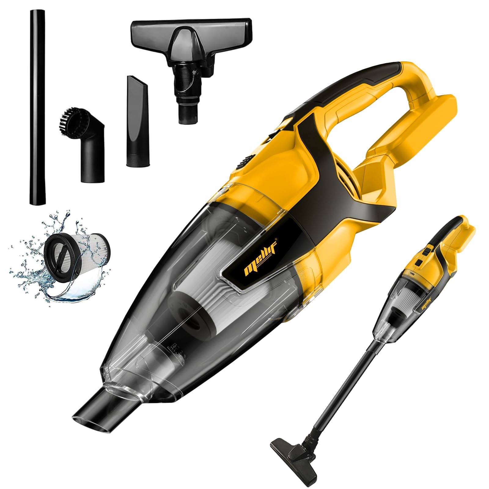 120W Cordless Handheld Vacuum Cleaner Compatible with Dewalt 20v Max Battery (Tool Only) Portable for Hard Floor Carpet Car Pet Hair Cleaning