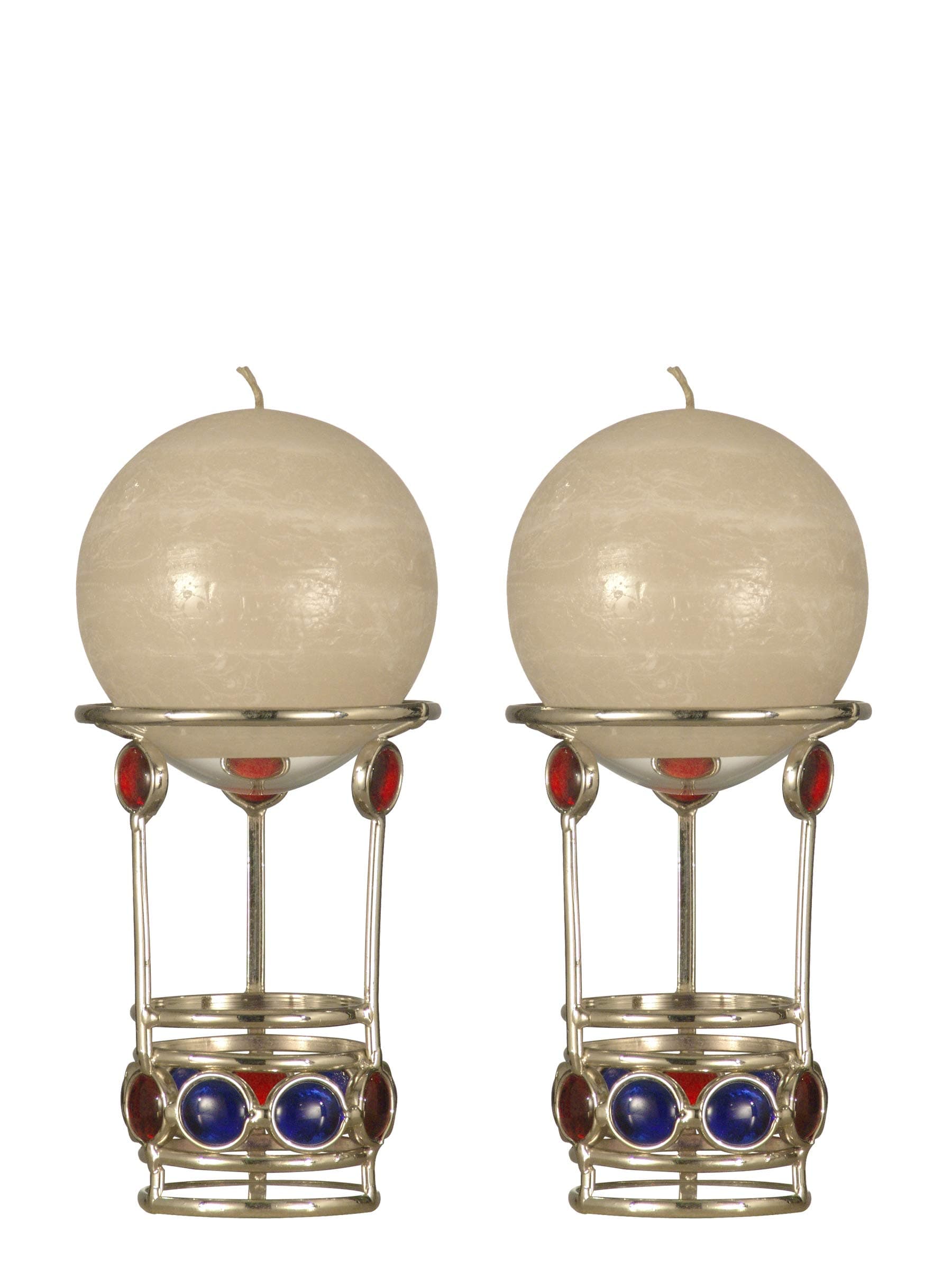 Springdale Gem Warmer Candle Holder, 5.5-Inch, Red/Blue