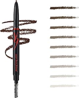 ybf Beauty Eyebrow Pencil - Universal Automatic Brow Pencil With Spoolie Brush - Perfect Eyebrow Makeup Shaper and Filler For Women - All Hair Colors & Skin Tones - Taupe Eyebrow Liner - 0.005 Oz