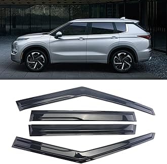 Black Outside Mount Window Rain Guards Compatible with 2022-2023 M-itsubishi Outlander,Durable Window Visor Deflectors