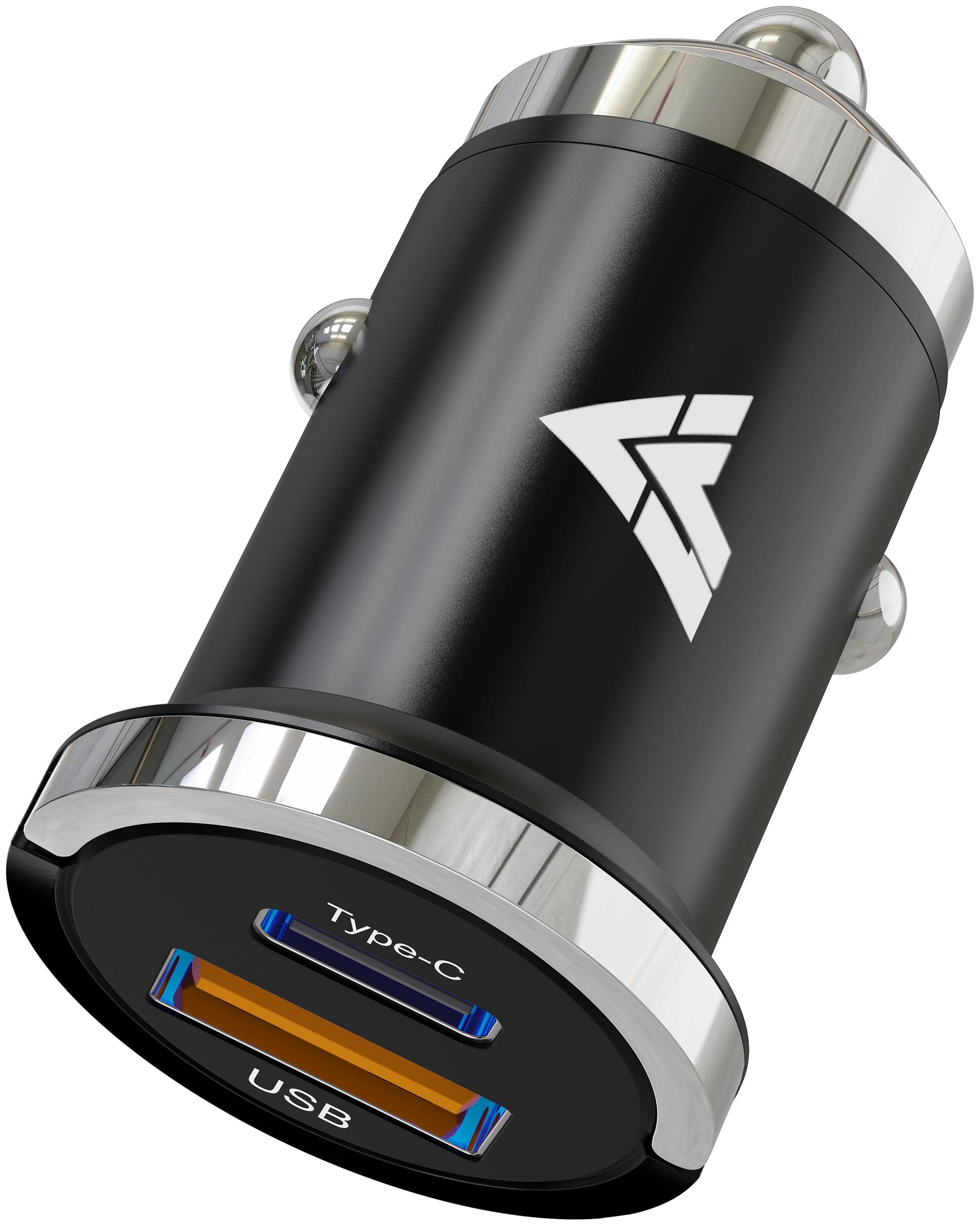 45W Car Charger Dual Port Output Fast Charging Type C PD 27W + 18W QC 3.0 USB Adapter for 17/17 Air/17 Pro/17 Pro Max, iPhone 16/16 Plus/16 Pro/Max, iPhone 15/14/13/12/11 Series -Black