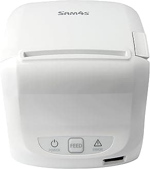 SAM4s GIANT-100 Compact 3" Thermal POS Printer USB Serial Ethernet, Splash Cover Included, White