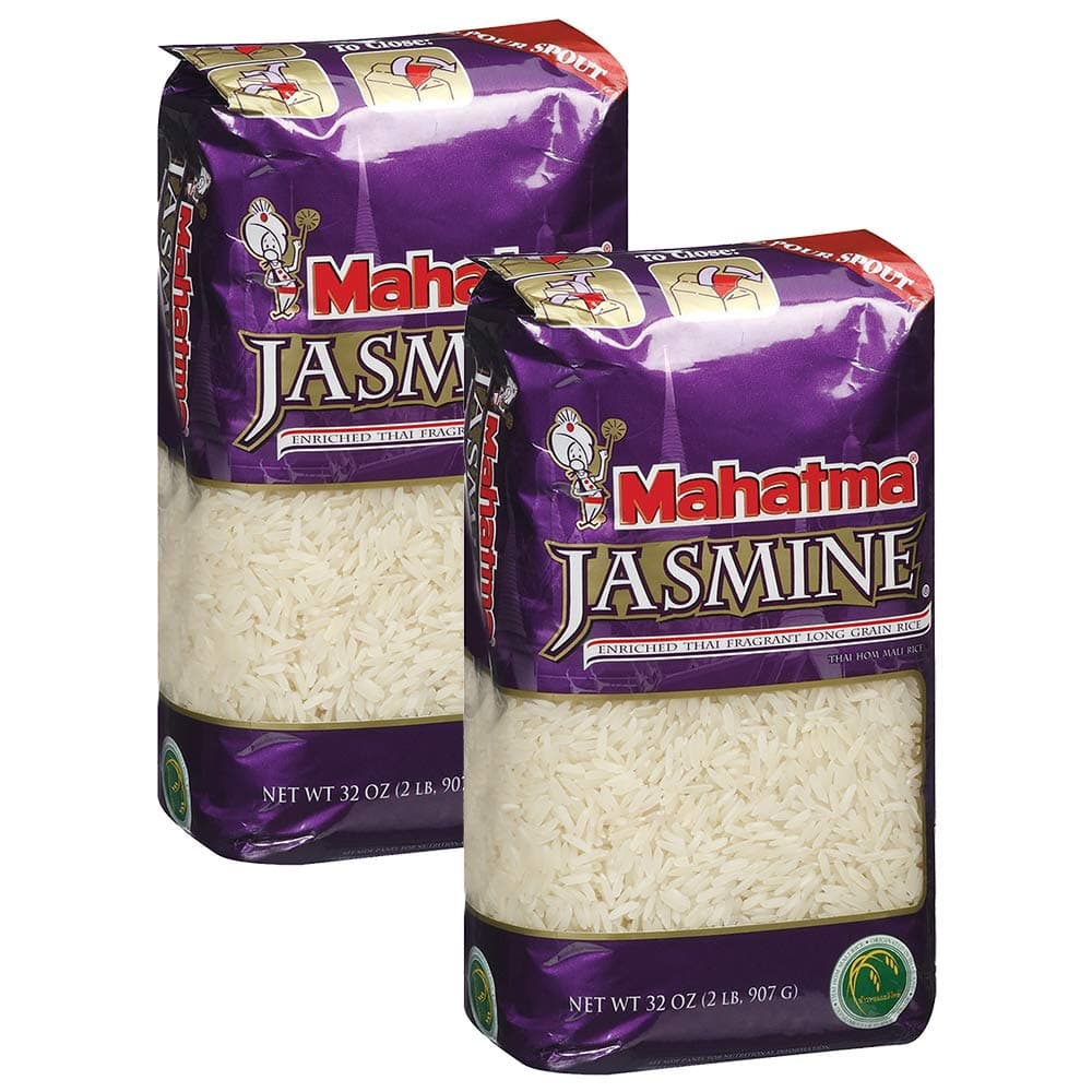 Mahatma Long Grain Rice, Jasmine, 32-Ounce Bag (Pack of 2)
