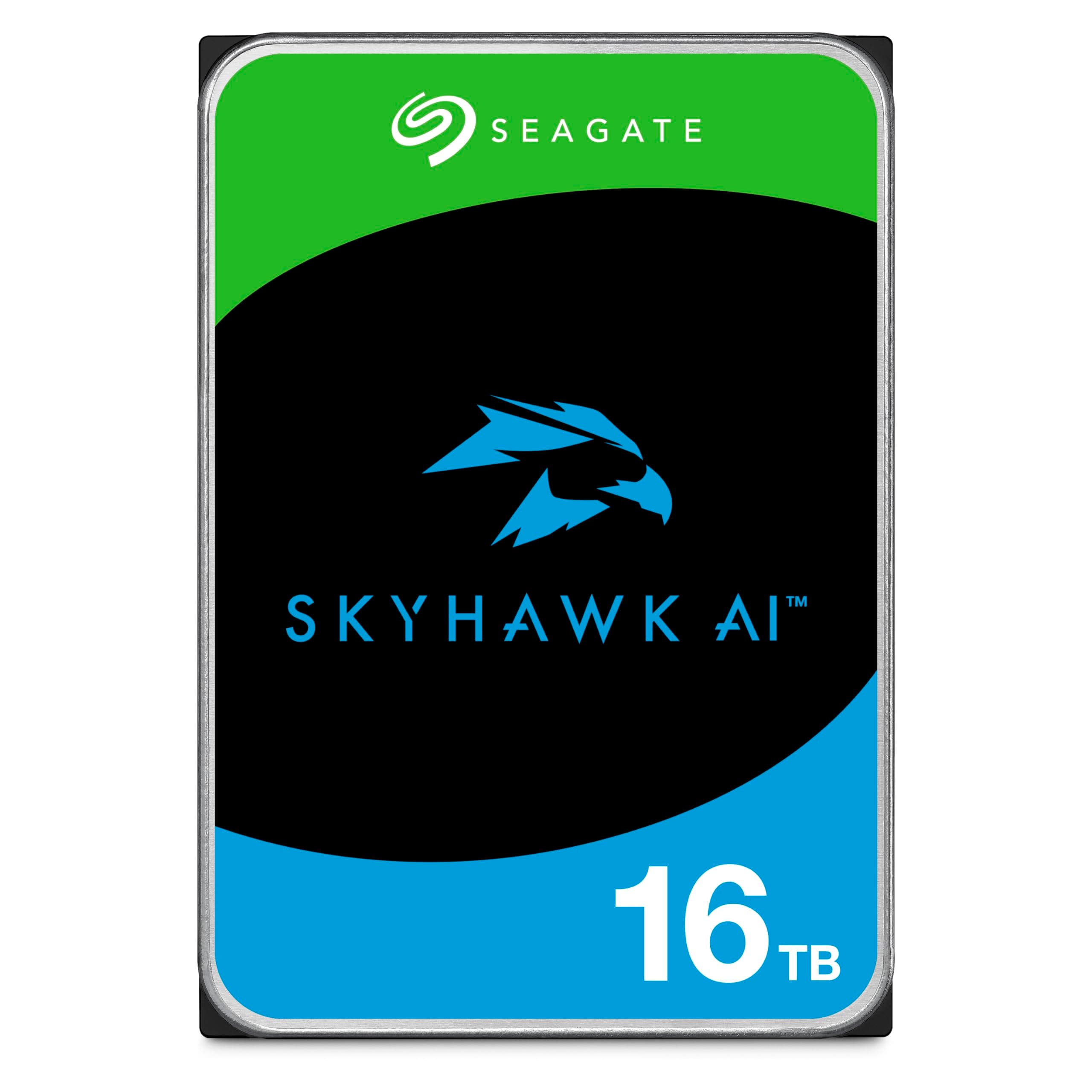 Seagate Skyhawk AI 16TB Video Internal Hard Drive HDD – 3.5 Inch SATA 6Gb/s 512MB Cache for DVR NVR Security Camera System with Drive Health Management and in-House Rescue Services (ST16000VE004)