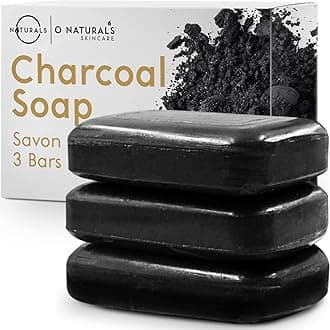100% Natural Bar Soap - Gift Set - Organic Ingredients & Essential Oils - Spa Gifts for Women & Men, Body Wash & Face Soap - 3PC Charcoal Soap