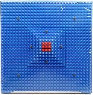 Accupressure Reflexology Magnetic Pyramidal Therapy Energy Pain Relief Power Foot Health Deluxe Mats ACU-AM02D (BLUE)