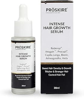 Intense Hair Growth Serum with Redensyl, Procapil, Anagain, Biotin & Ashwagandha | Boosts Hair Density & Thickness | Controls Hair Fall & Strengthens Roots | For Men & Women - 30ml