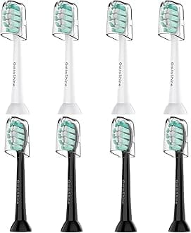 Replacement Toothbrush Heads for Philips Sonicare Click-on Electric Brushhead Blackwhite 8 Pack