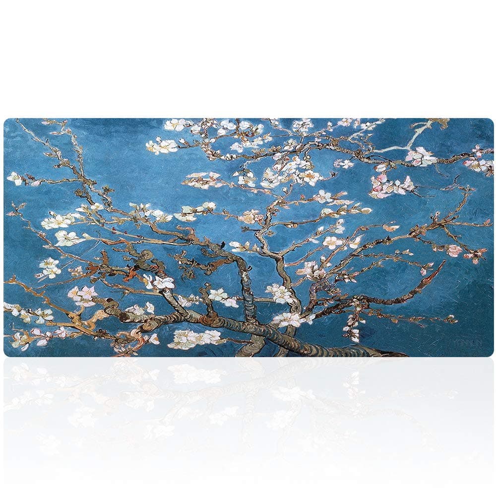 Extended Gaming Mouse Pad - Non-Slip Water-Resistant Rubber Base Computer Keyboard Mouse Mat, Durable Gaming Mouse mat XX-Large, Ideal for Work & Game (90x40 folwerY32)