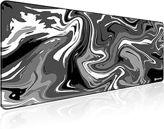 EXCOVIP Extend Large Gaming Mouse Pad XXL,Anti-Skid Mousepad Large Keyboard Mouse Pad Desk Mat with Stitched Edges (900x400mm, Grey&Black) 0150