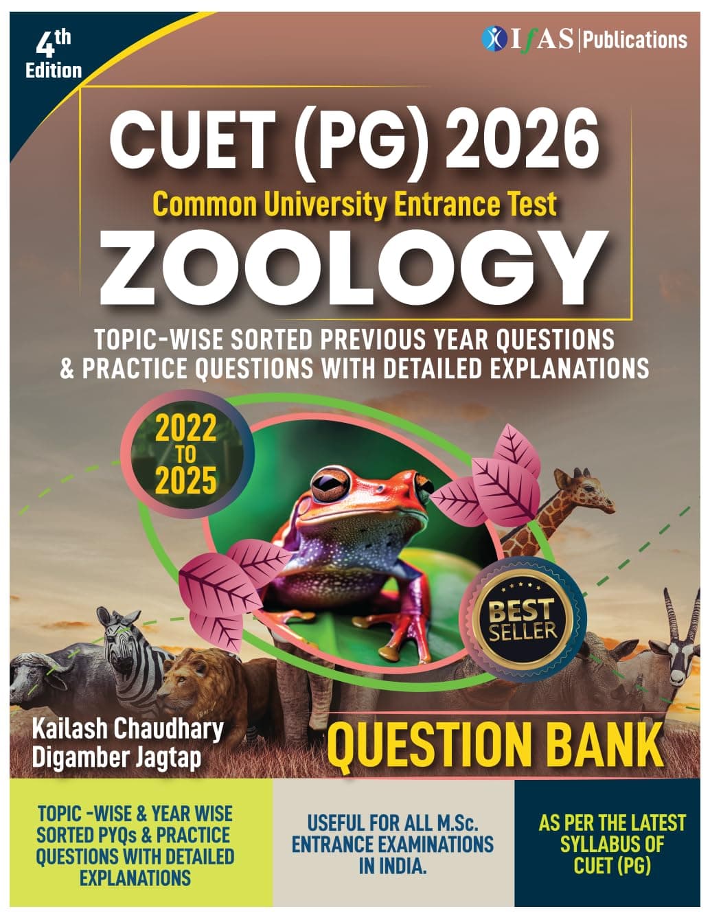 CUET PG Zoology Book Topic-wise Shorted Previous Year (PYQ) and Practice Question with detailed solution, 4000+ questions also useful for M.Sc. Entrance exam