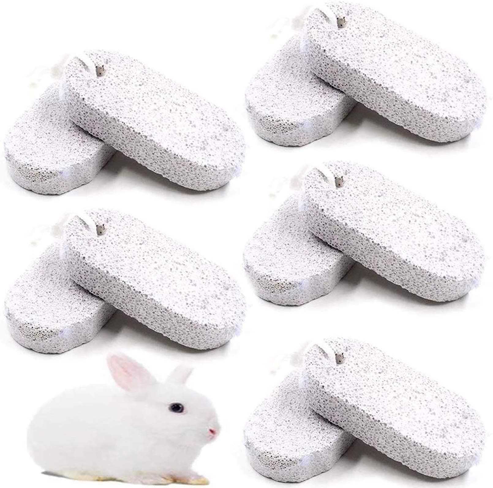 PINVNBY 10 Pcs Rbbits Lava Blocks Chinchilla Lava Ledge Small Animal Mineral Calcium Stone Bunny Teeth Grinding Chew Toy for Hamster Chinchilla Rabbit