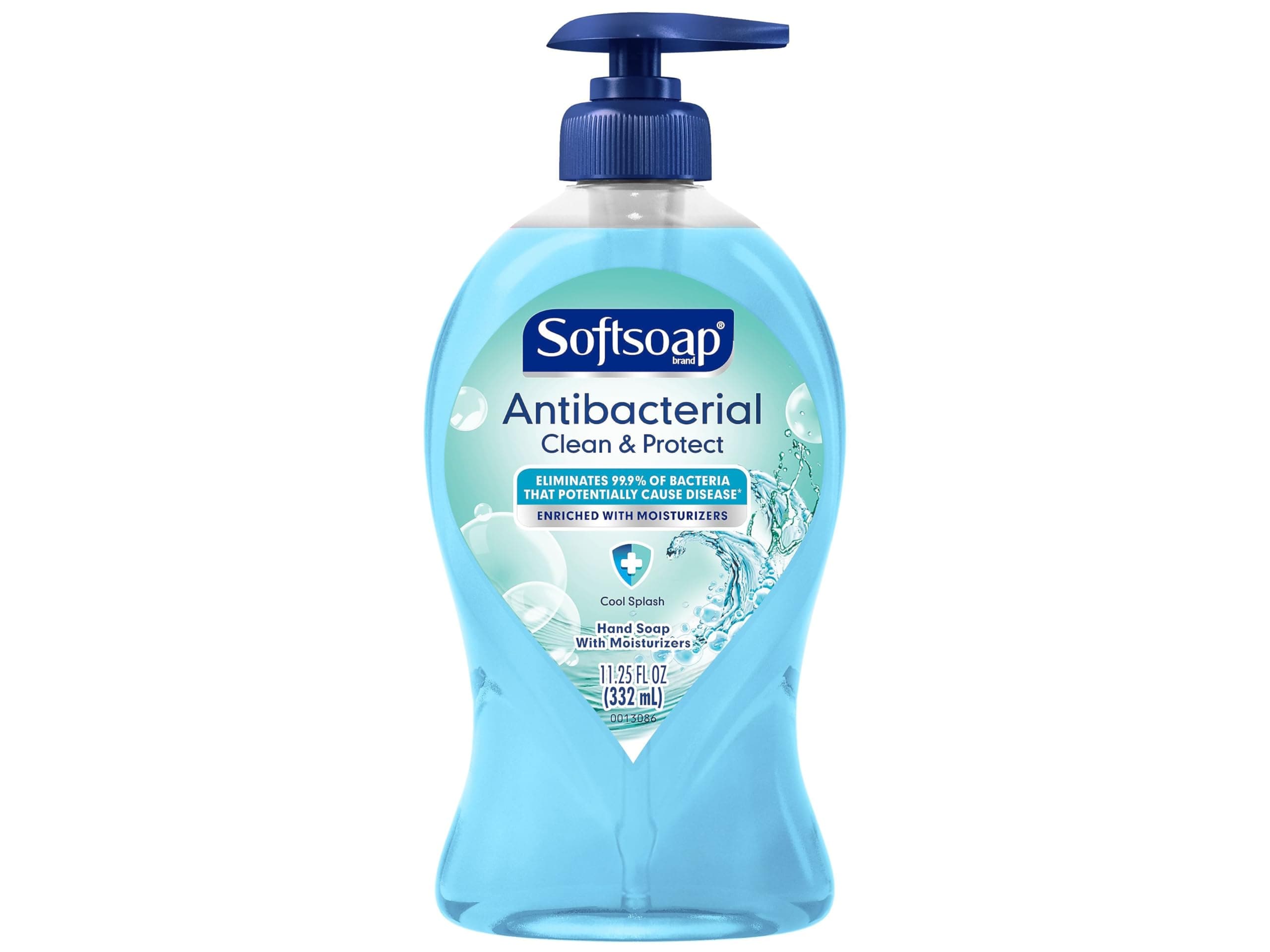 Softsoap Antibacterial Liquid Hand Soap Pump, Clean & Protect, Cool Splash - 11.25 Fl. Oz