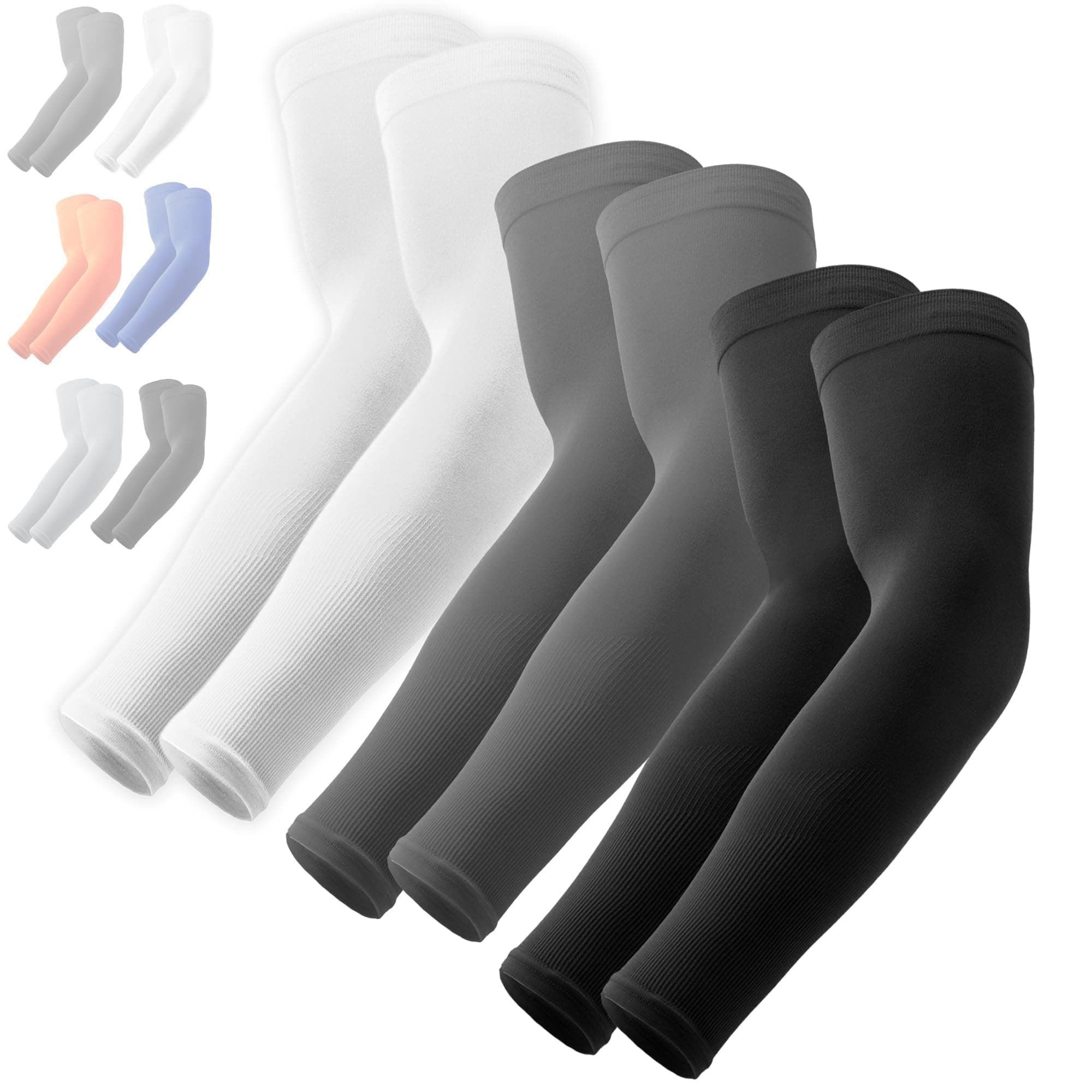 OutdoorEssentials UV Sun Protection Arm Sleeves - Compression Arm Sleeve, UV Arm Sleeves Men, Women - Golf Cooling Sleeves