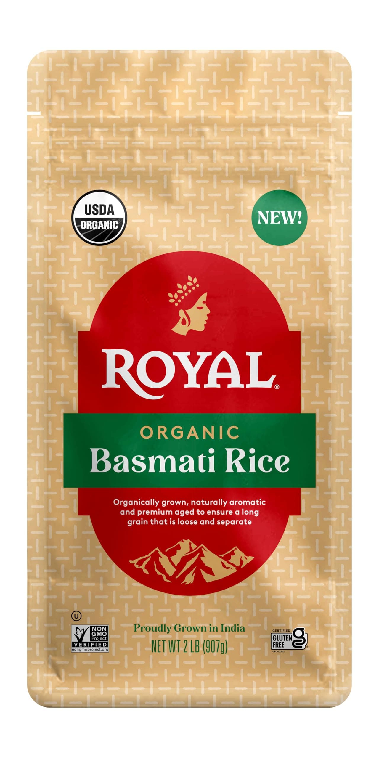 Royal White Basmati Rice - Organic Long Grain Rice - 2 lb