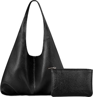 NIUEIMEE ZHOU Slouchy Hobo Bags for Women Retro Vegan Leather Shoulder Handbags with Coin Purse