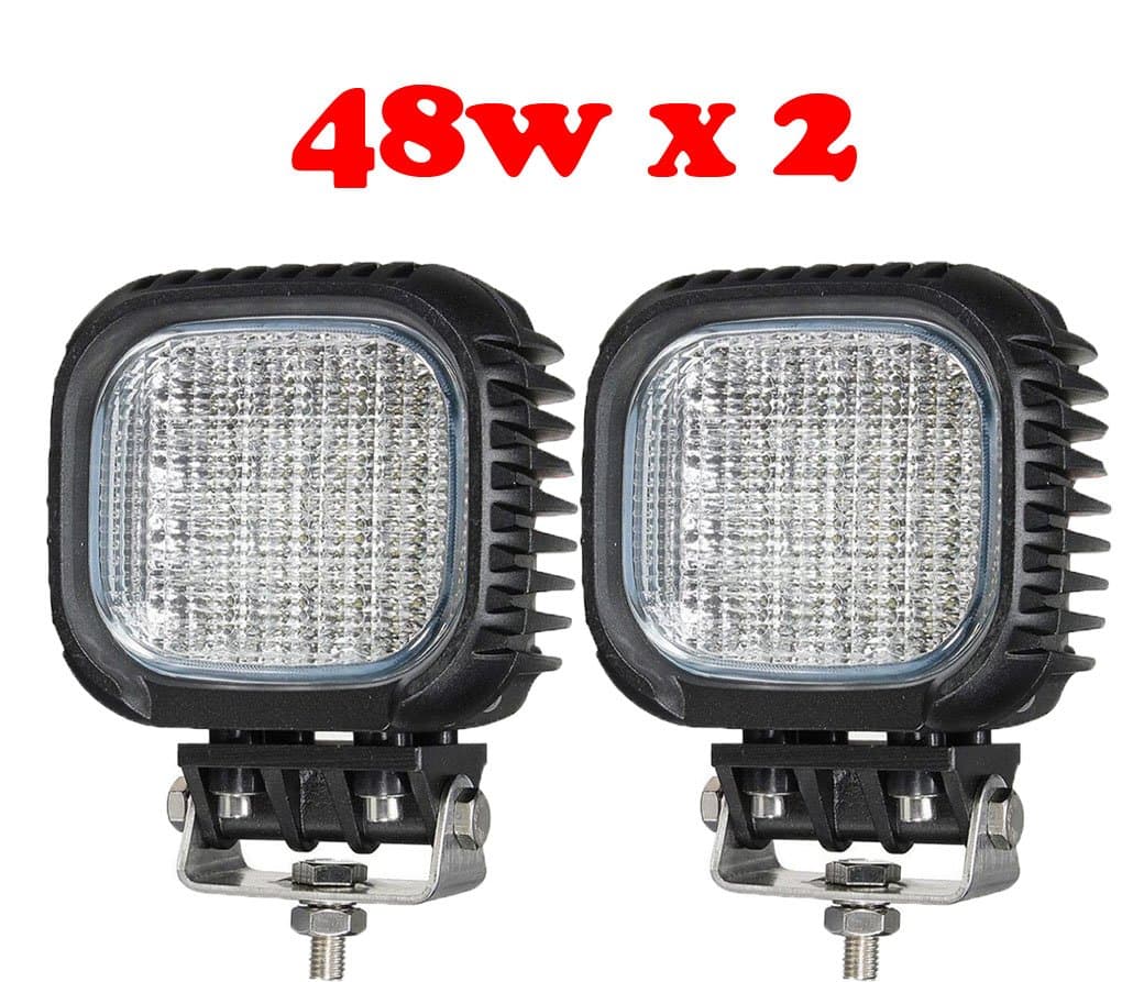 Tan LED 48 W Spot LED car Spotlight LED Work Lights Daytime Lights Field Lights Powered by SUV UTV ATV Headlights 2PC