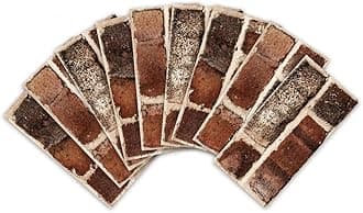 Bricks Effect Wall Sticker for TV Walls/Sofa Background Bedroom Kitchen Bathroom Wall Decor,Tile Transfers Sticker for Home Decor, Peel & Stick self-Adhesive Splashback Tile Decals, 54 pcs