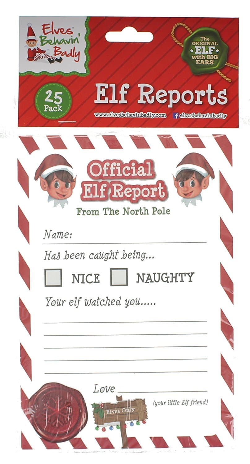 Christmas Elf Corner Reports- Pack of 25