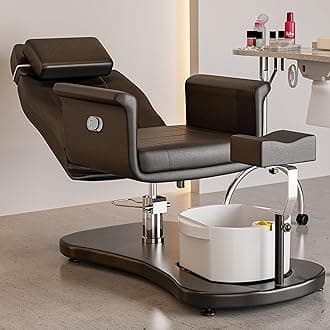 VARONXE Pedicure Chair for Nail Tech No Plumbing, Portable Pedicure Station for Foot Spa w/Pedicure Stand and Massage Foot Bath, Professional Gel Jelly Pedicure Chairs, Black