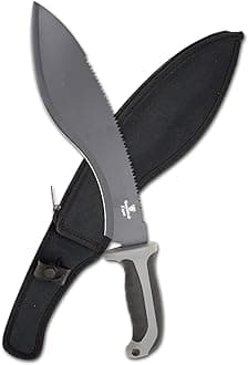 Snake Eye Machete with Heavy Duty Construction-Ergonomic Non-Slip Handle and Belt Sheath for Gardening, Land-Management, Bushcraft, Hunting and Outdoor
