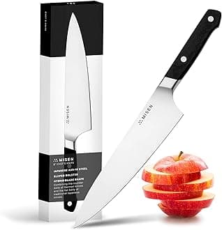 Ultimate 8 Inch Chef's Knife - Pro Kitchen Knife - High Carbon Japanese Stainless Steel - Hybrid German and Japanese Style Blade - Craftsmanship for Culinary Enthusiasts, 8 in - Black