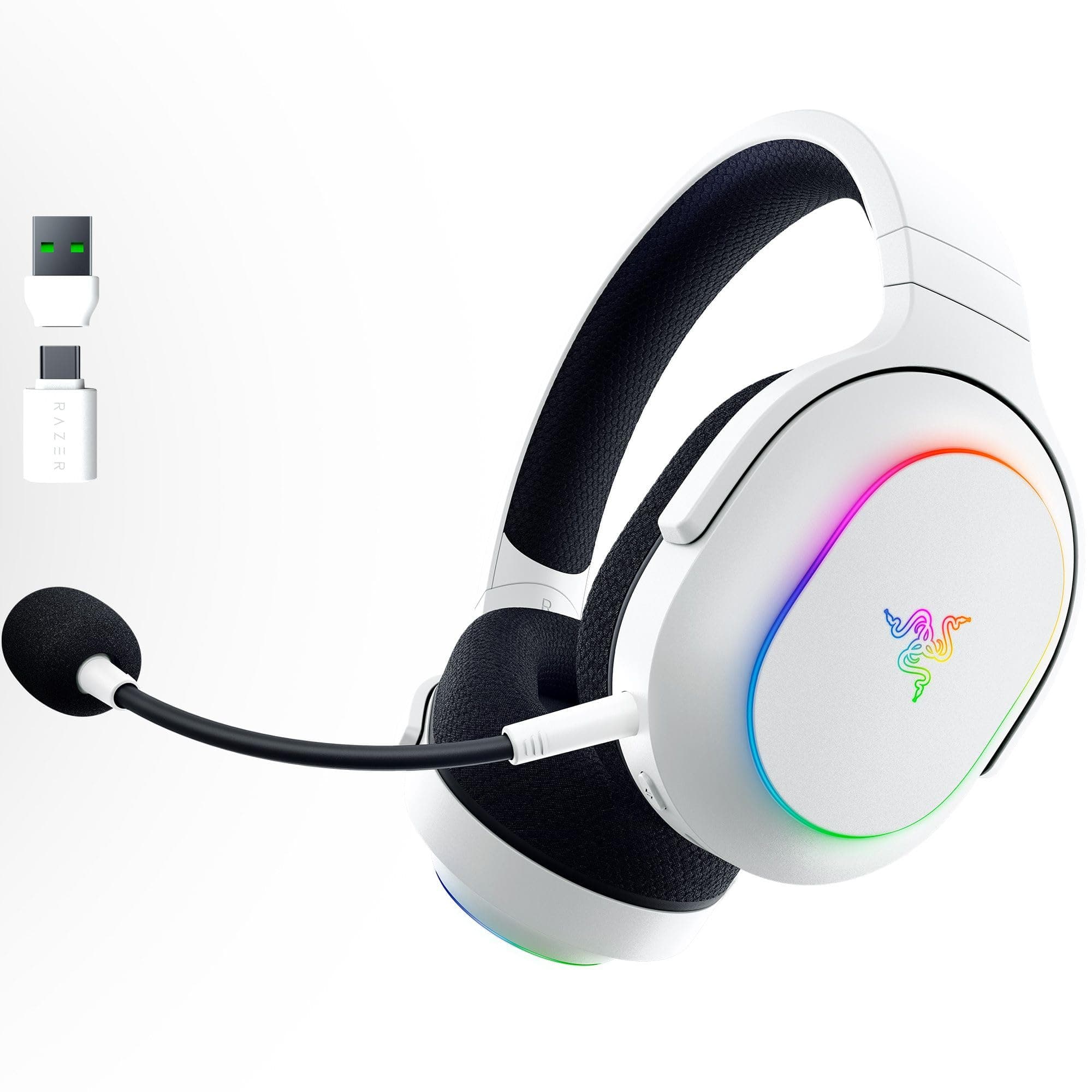 Razer Barracuda X Chroma Wireless Gaming Headphones: 2.4GHz Wireless and Bluetooth, Lightweight, Chroma RGB, 40mm Drivers, Cardioid Microphone, 70 Hour Battery, for PC, Mac,