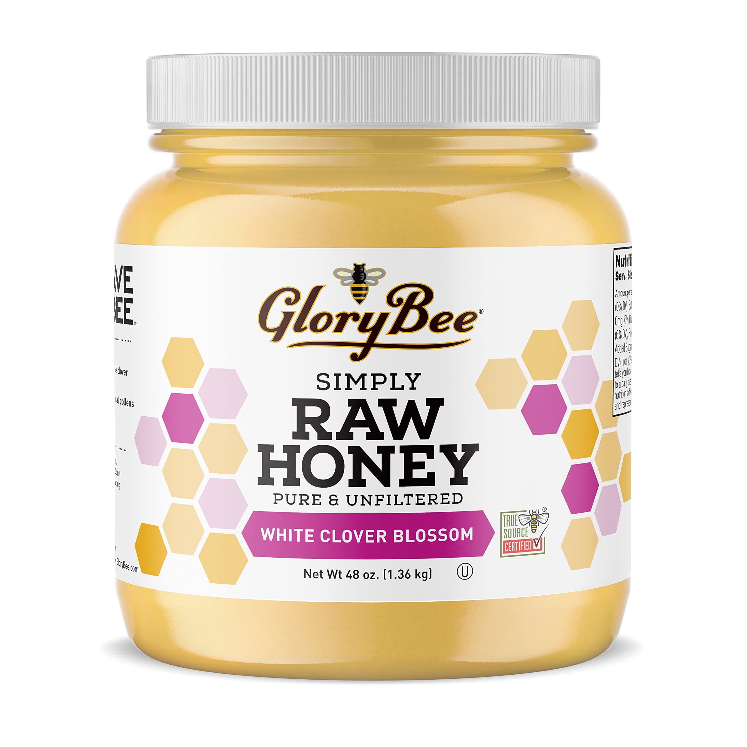 Glorybee, White Clover Honey, US Grade A Honey, 48 oz