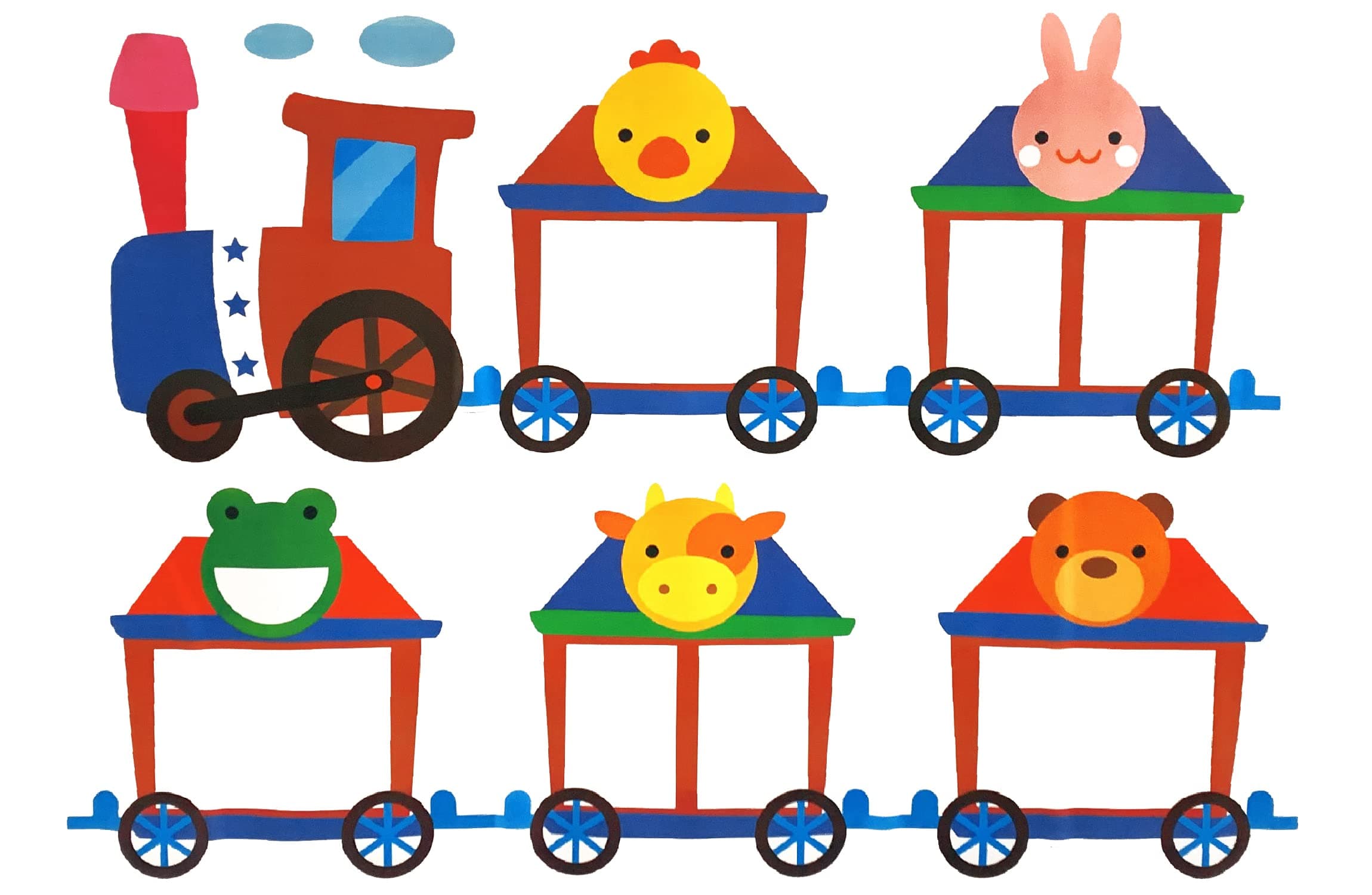 Kids Learning Train Artwork Room Decor Wall Sticker Decal15 W X 23" H (1 Piece) (W-0018)