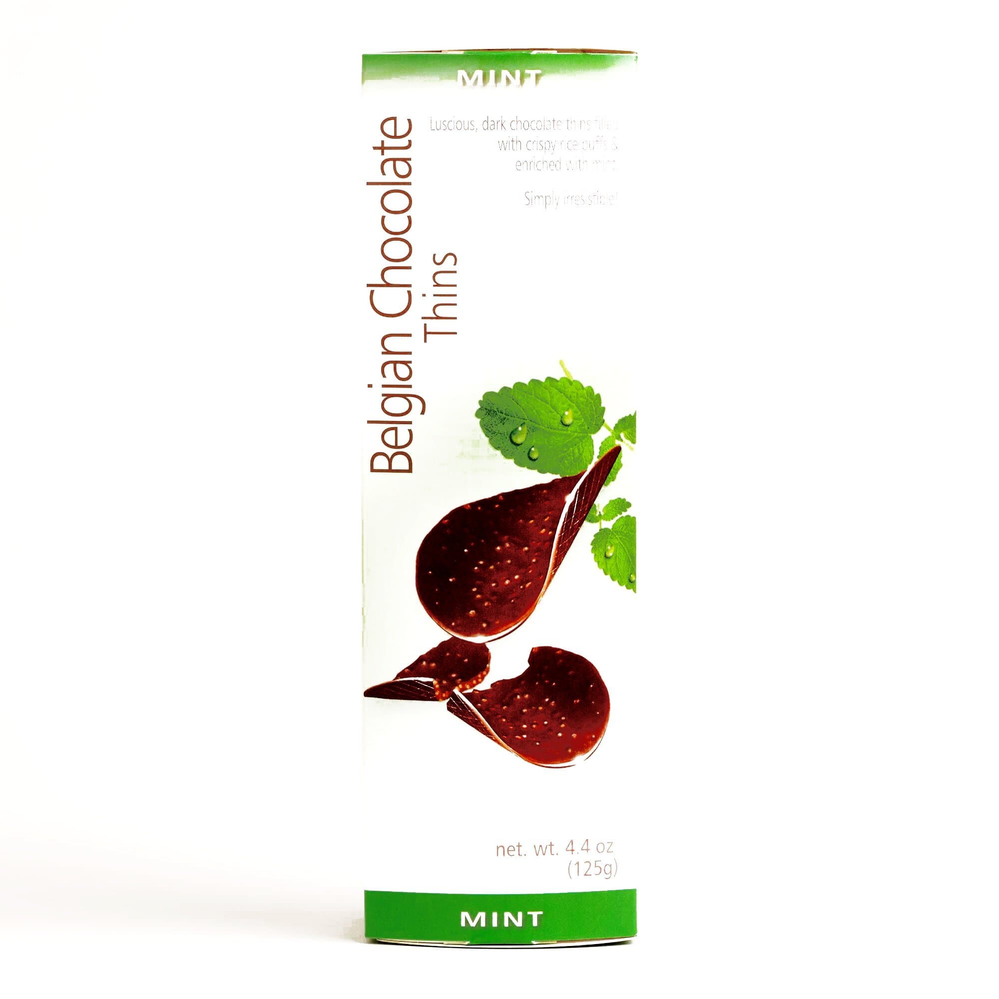 Mint Belgian Chocolate Thins 4.4 oz each (1 Item Per Order)