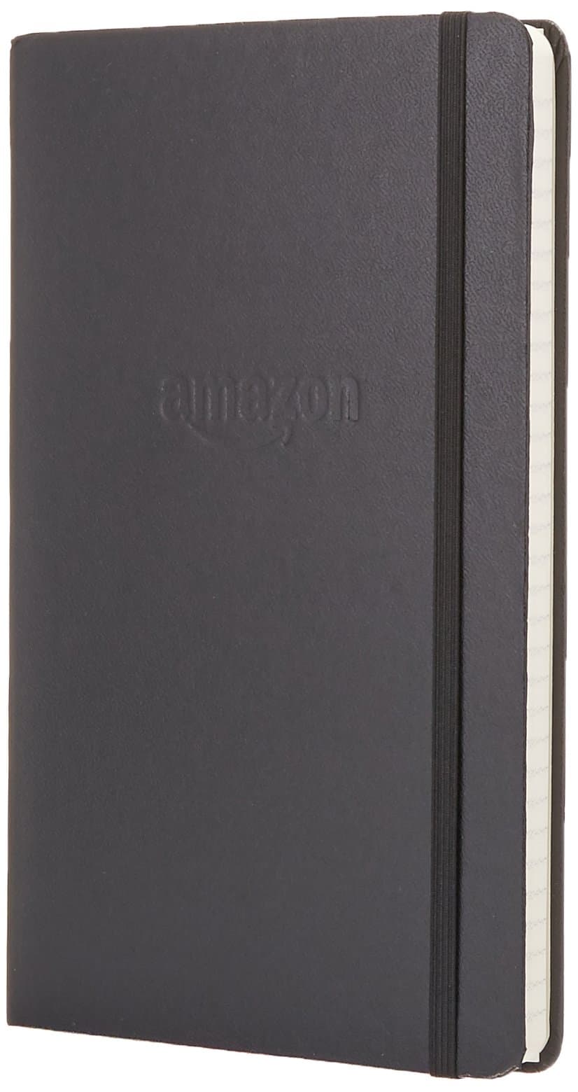 Amazon Gear Classic Notebook - Ruled, Ruled, Black, Hard Cover (5 x 8.25)