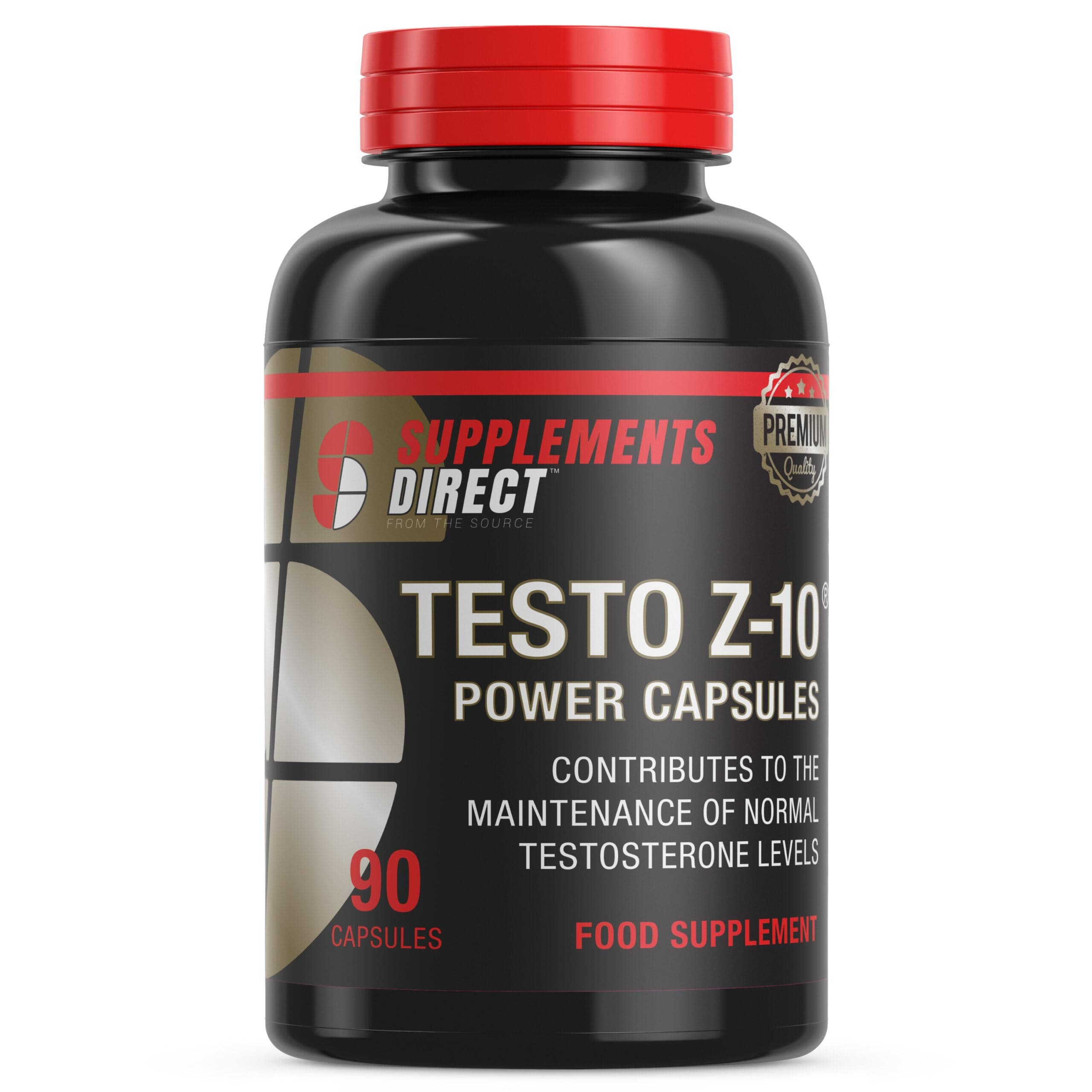 Supplements Direct - Testo-Z10 High Strength Capsules - 90 Capsules - Testosterone Supplements for Men - Zinc Supplements - Muscle Supplements - Testosterone Boosters - for Performance & Endurance