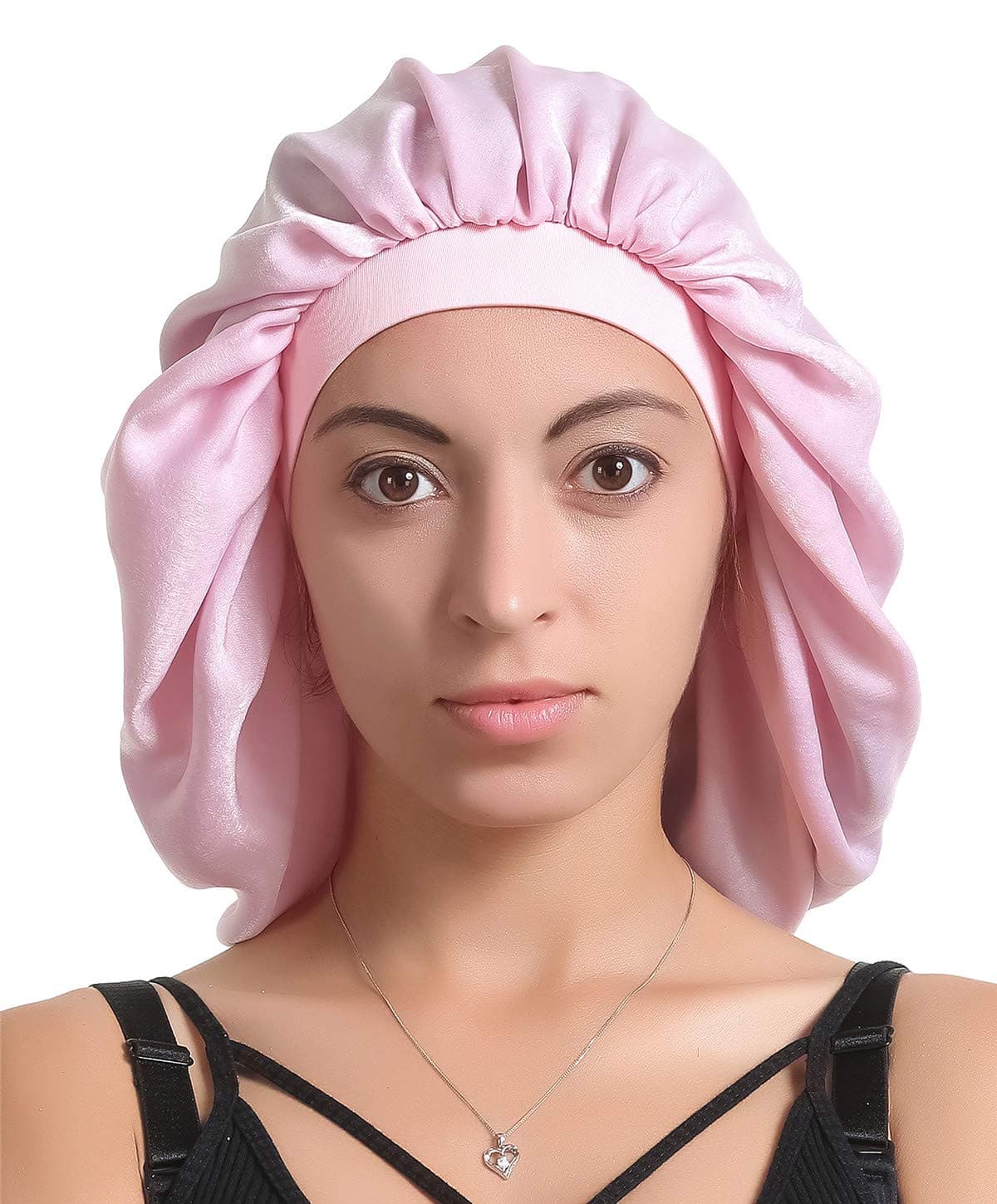 Large Satin Silk Bonnet Sleep Cap – Luxurious Fabric,Premium Elastic Band