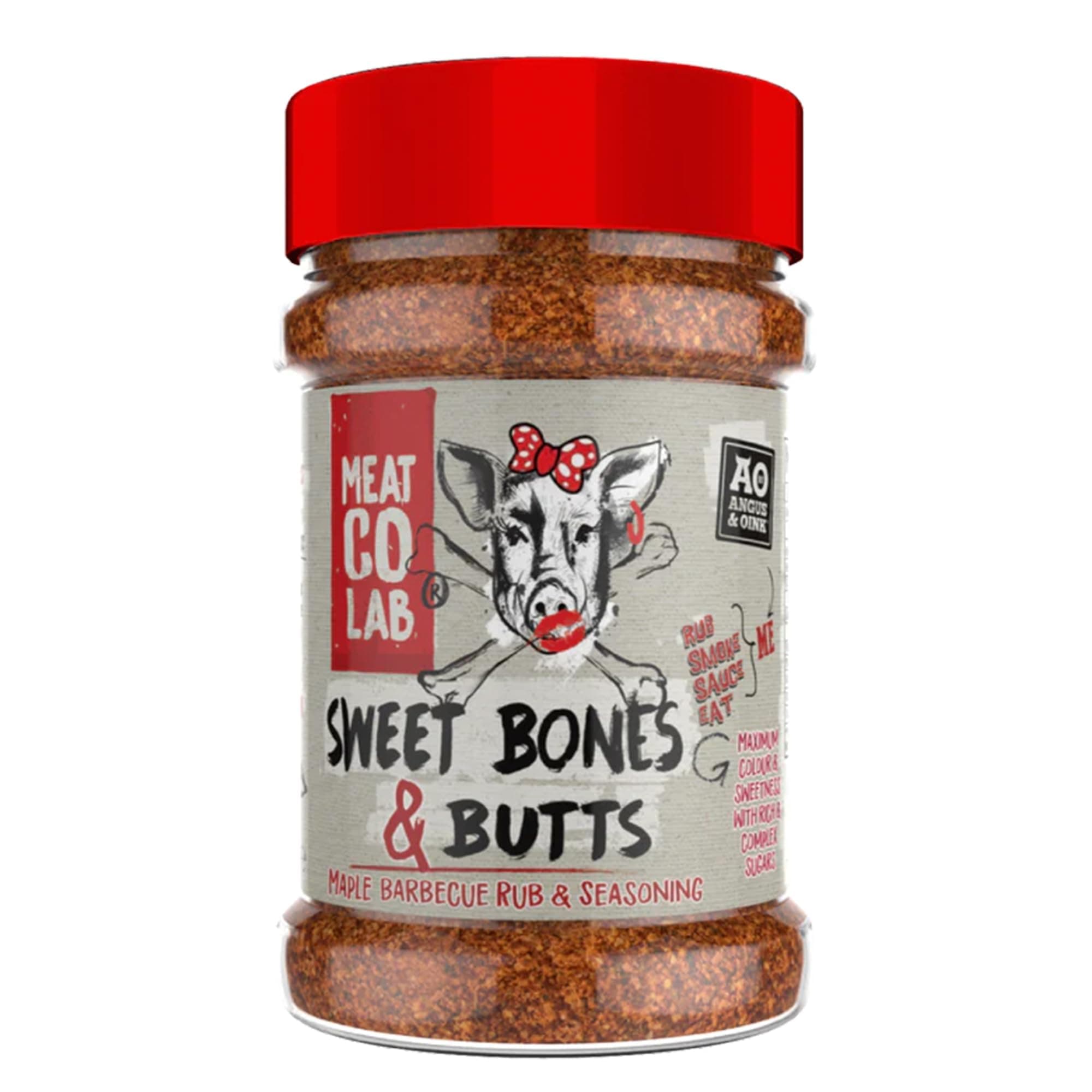Angus & Oink | Sweet Bones & Butts Rub | Maple & Javanese Sugar Blend | Perfect for Ribs, Pulled Pork & Chicken | Ultimate BBQ Seasoning | 230g