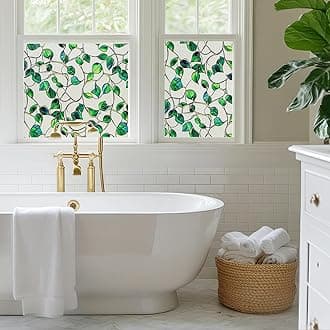 SOMWISE Frosted Glass Window Frosting Film Window Privacy Film One Way Privacy Windows Clings Static Cling Home Room Bathroom Spring Decor Car Decorations Tint Door Cover Renter Friendly Stickers