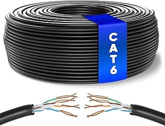 Mr. Tronic Bulk Cat 6 Ethernet Cable 100m, Bulk LAN Network Cable for Fast & Reliable Internet - AWG24 Cat6 Bulk, 1Gbps Internet 250MHz UTP CCA (100 Meters, Black)