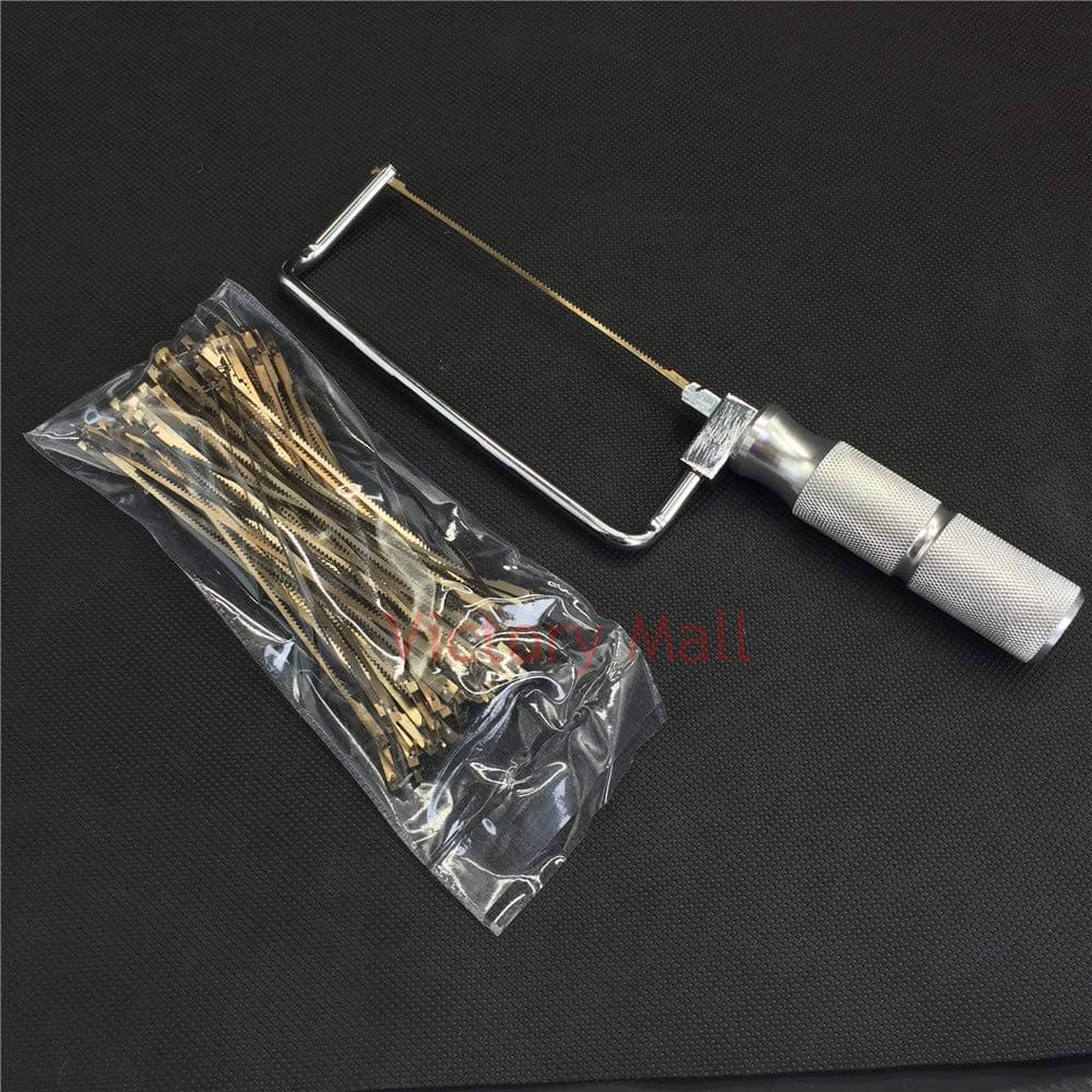 Generic Dental Lab Short Plaster Saw(98Mm) +100 Short Saw Blades Dentist Tool Dental Lab Equipment