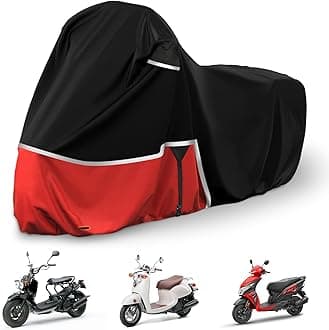 sportuli Waterproof Motorcycle Cover Replace for Honda Scooter Model, 420D Oxford Cloth Honda Ruckus, Metropolitan, Dio and ADV150 Scooter Cover for Snow Rain Dust Protection