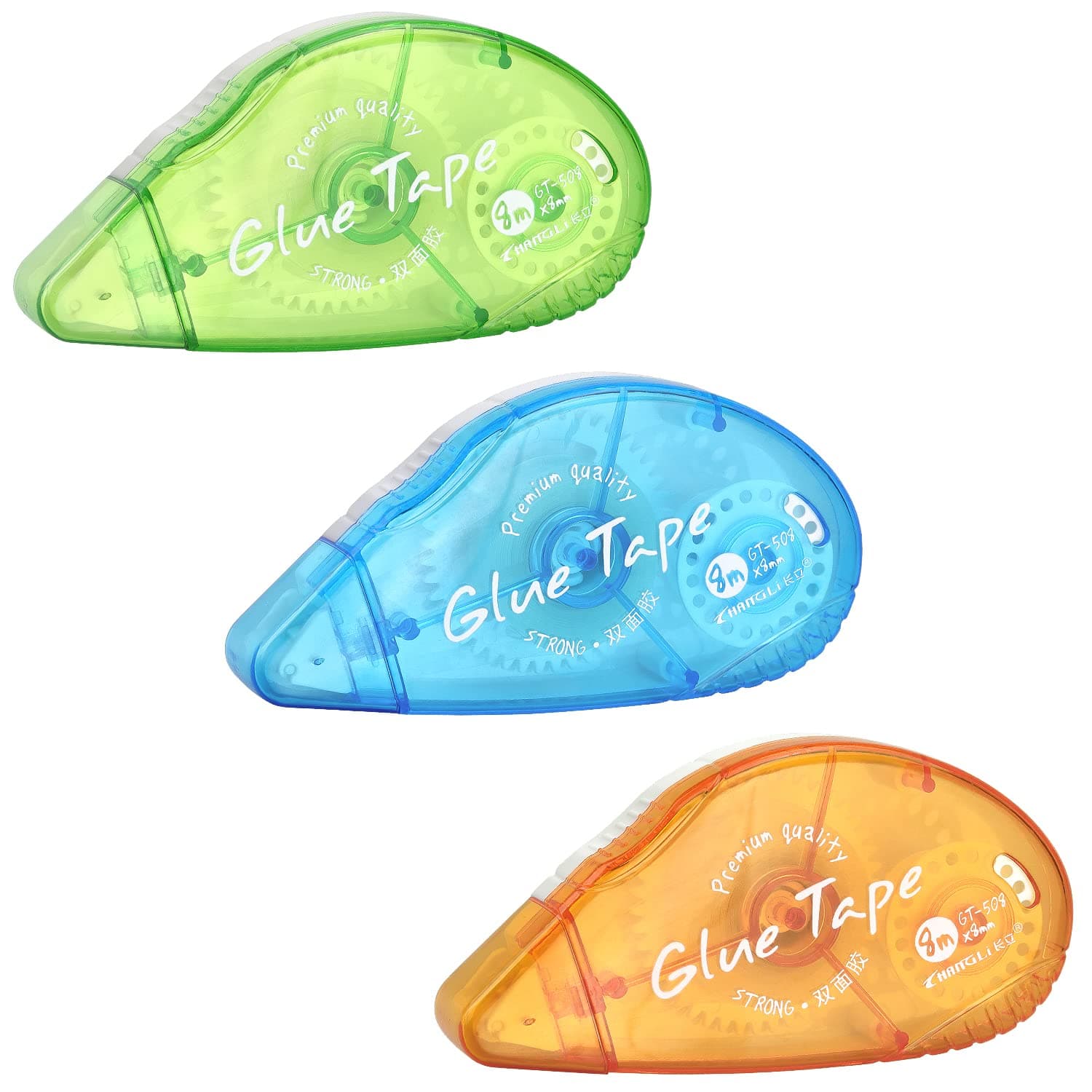 3 Pack Double Sided Tape Roll, Adhesive Tape, Scrapbooking Tape Dispenser Runner for Crafts and Art Projects, Photo Tape for Scrapbooking