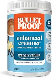 French Vanilla Creamer, 29.6 Ounces, Keto Coffee Creamer with MCT Oil and Grass-Fed Butter, Value Offering