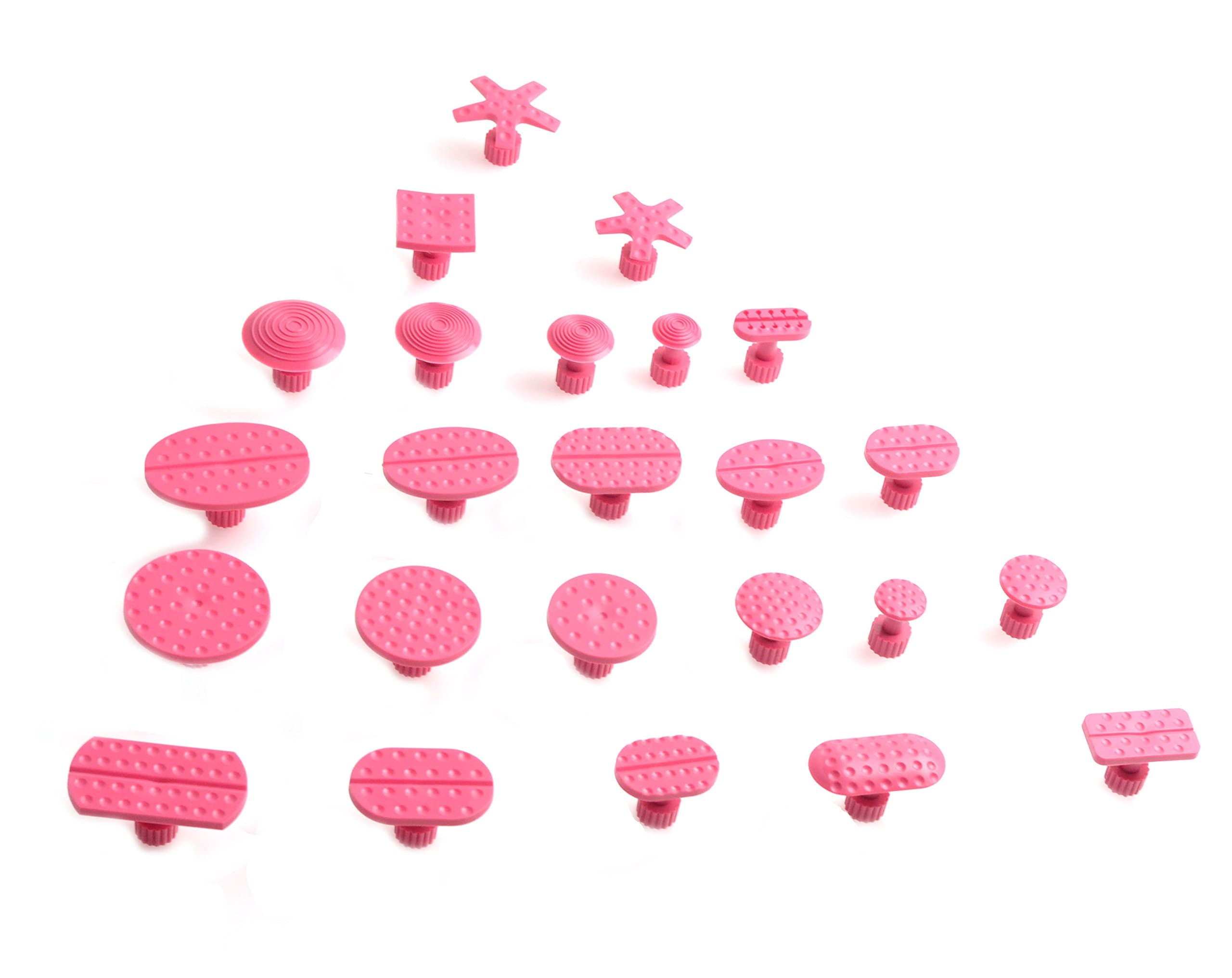 HiYi 24pcs Different Size Glue Tabs Car Dent Removal Body Repair Tools Kits Glue Puller Tabs Tools