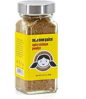 The Spice Lab Nom Nom Paleo Spicy Sichuan Peppercorn Powder, 2.8 oz French Jar, Gluten Free Seasoning with Szechuan Chili Flakes, Dried Sichuan Chili Powder, All Purpose Kosher, Non-GMO & Paleo Friendly