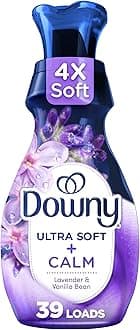 Downy Ultra Soft Fabric Softener Liquid, Calm, Lavender, Vanilla Bean, 25 fl oz, 39 Count