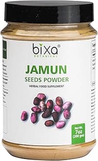 bixa BOTANICAL Jamun Seed Powder (Black Plum) (Eugenia Jambolana) | Herbal Supplement | Supports Proper Digestion (7 Ounce (Pack of 1), Jamun Seed Powder)