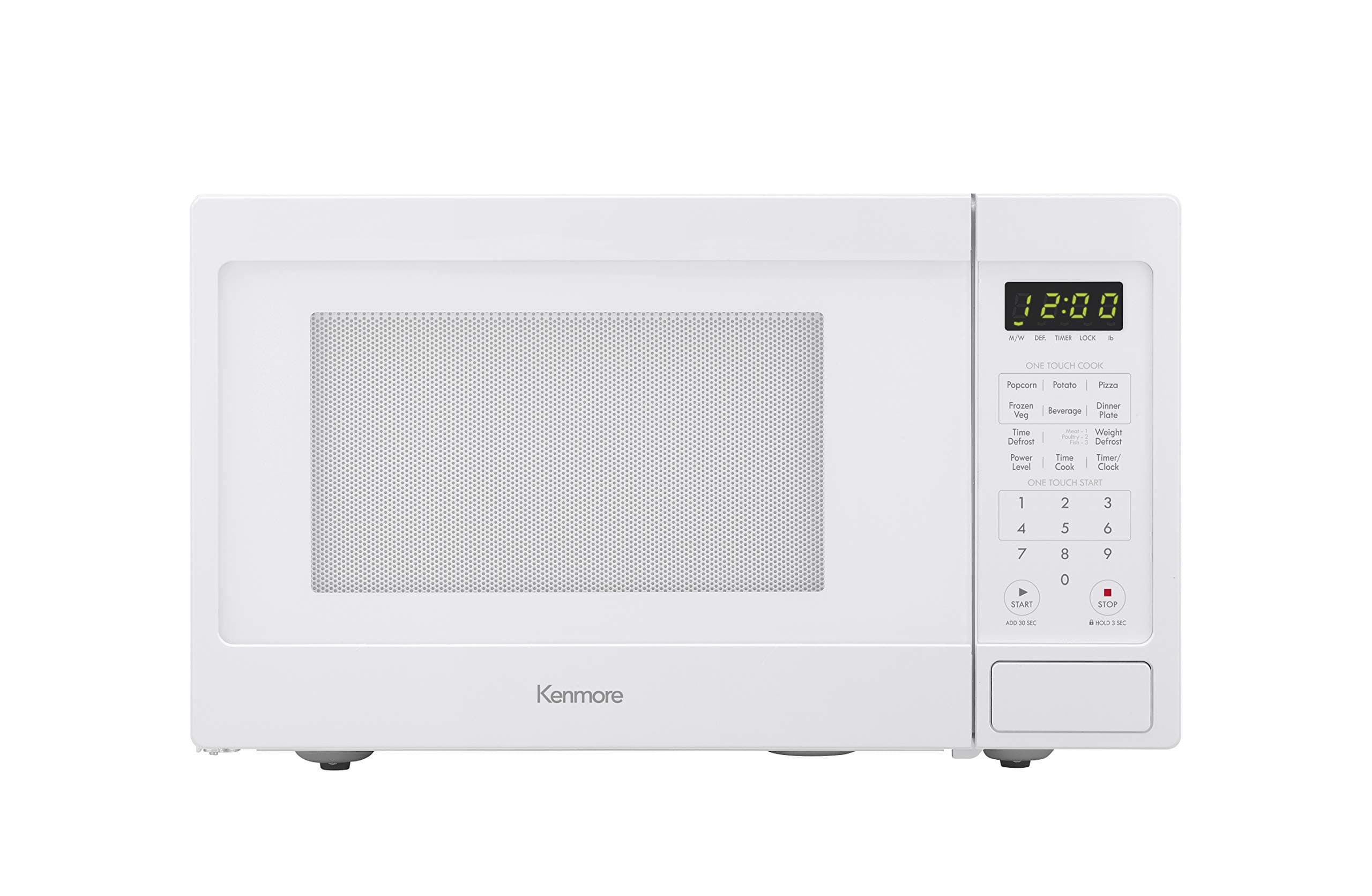 Kenmore White 70912 Countertop Microwave, 0.9 cu. ft