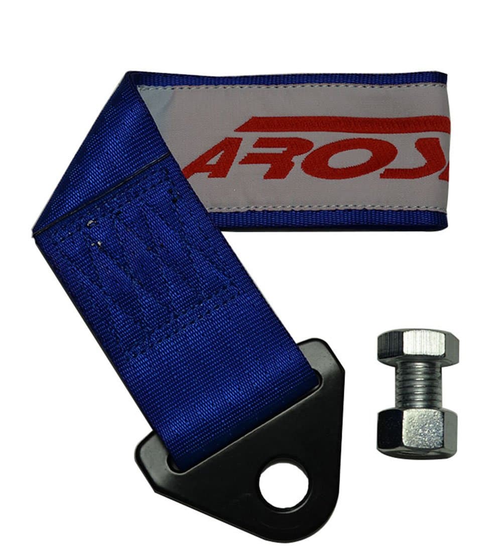 AROSPEED BLUE TOW STRAP Kit High Tensile Strength Heavy Duty Steel and Polyester 10,000 LB Pound Rating Front Rear Universal JDM for Honda Acura Civic Fit Prelude Integra RSX Accord S2000 Si TSX CL TL GSR LS EK9 EK EG EF EJ1 EM1 EF9 FG2 DC2 SOHC DOHC B16 D16 B18 B20 H22 F22 LS VTEC K20 K24 EX DX LX Si SiR Si-R