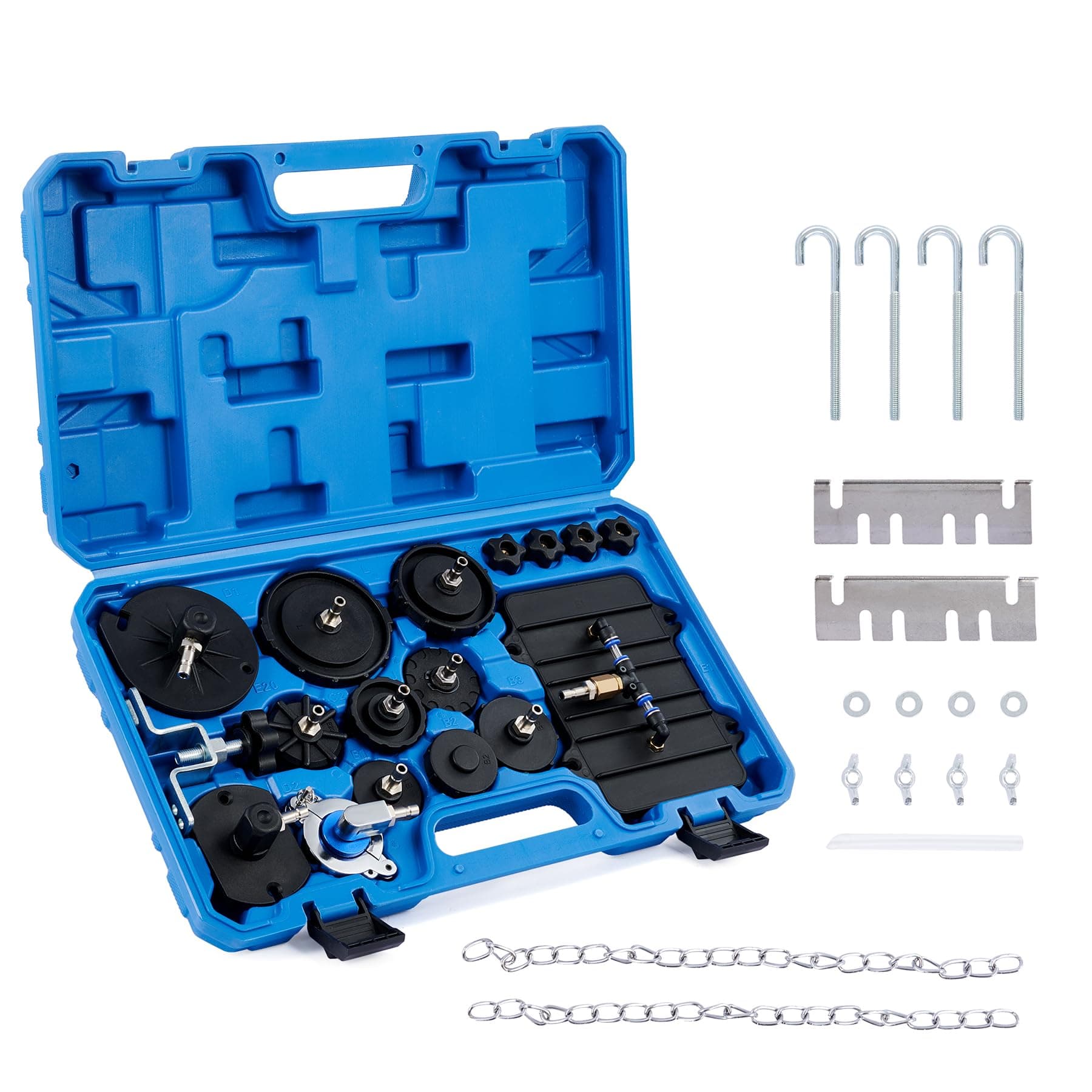 Orion Motor Tech Master Cylinder Bleeder Kit, Brake Pressure Bleeder with 12 Master Cylinder Adapters, Brake Fluid Master Cylinder Compatible with VW Lexus BMW Toyota Audi Jeep